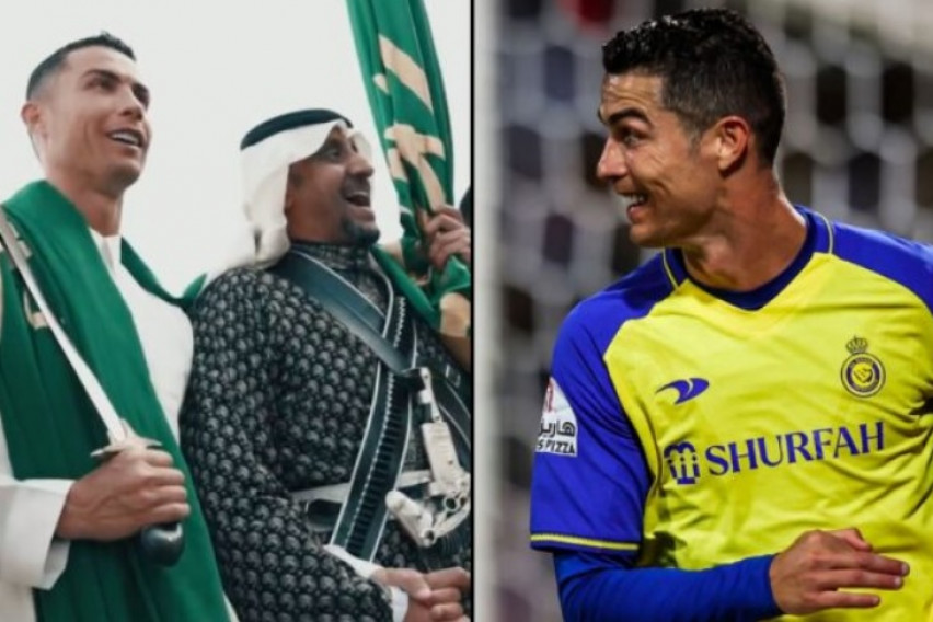 Роналдо со сабја во рака го одбележа Денот на Саудиска Арабија (ВИДЕО)