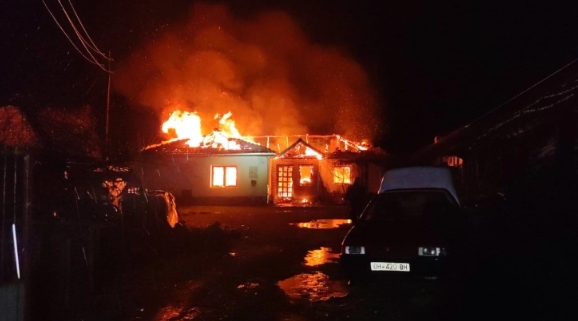 Куќа уништена од удар на гром во охридското село Ливоишта