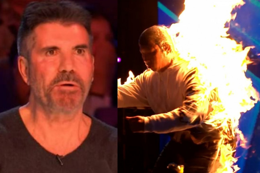 ВИДЕО: Натпреварувач се самозапали среде шоу, жирито во шок
