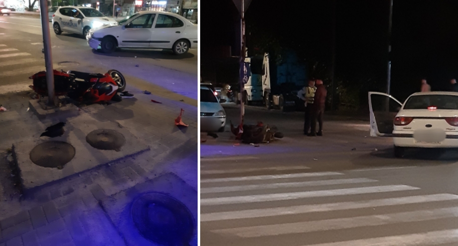 ФОТО: Тешка сообраќајка вечерва во Скопје- две деца се пренесени во болница