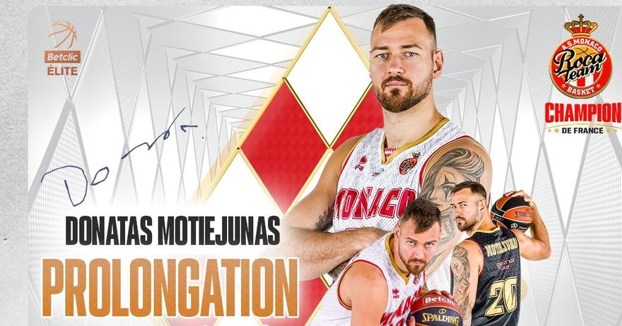 Монако го продолжи договорот со литванскиот кошаркар Монтејунас