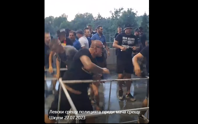 ВИДЕО: Нова снимка од дивеењето на бугарските навивачи