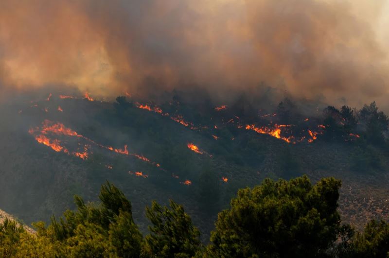 ФОТО: Сателитските снимки го покажуваат пустошот што го оставија пожарите во Грција
