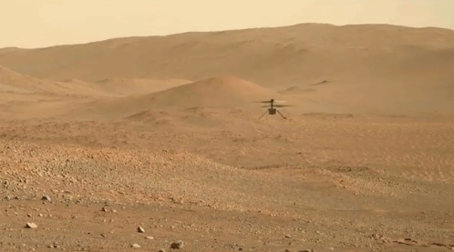 НАСА објави снимка од лет на хеликоптерот „Гениј” на Марс