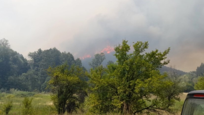 Изгаснат пожарот помеѓу селата Ајватовци, Грушино и Бучинци