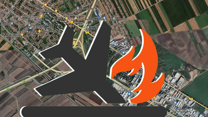 Се урна авион во Белград и заврши во поле