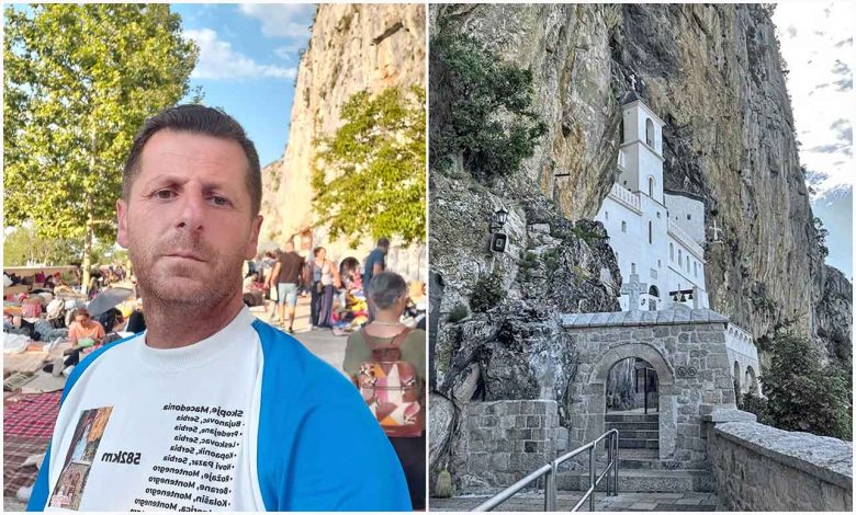ФОТО: Скопјанецот Сашо стигна пешки до манастирот Острог во Црна Гора