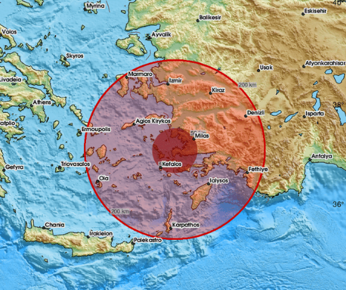 Земјотрес ги стресе Турција и Грција