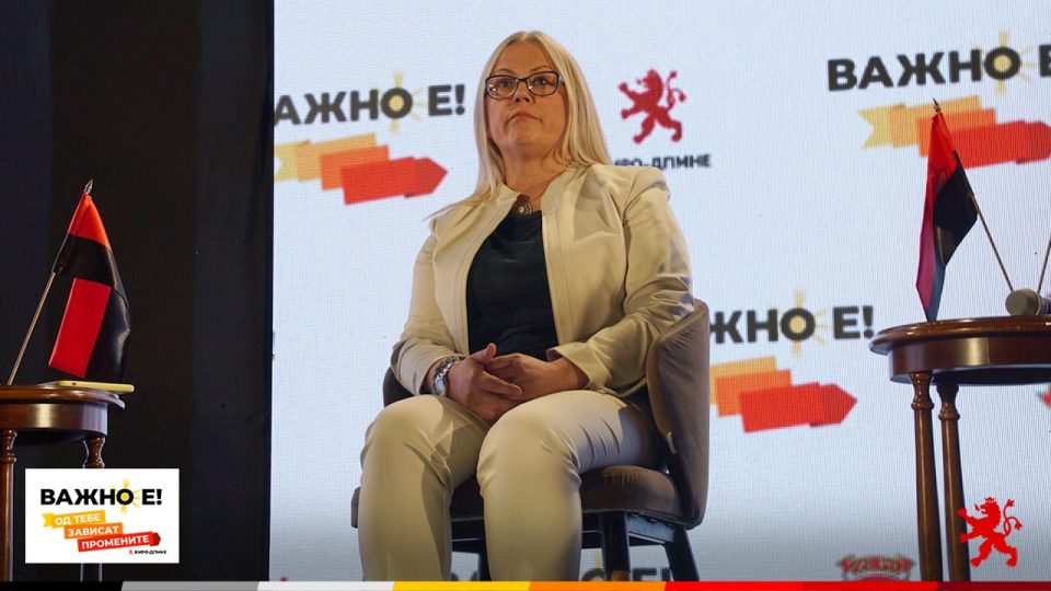 Стојаноска: Тие што оставаа чевли пред владата кога беа опозиција, седум години на власт ништо не направија за младите, ВМРО-ДПМНЕ во идната влада директно ќе ги вклучи во носењето политики